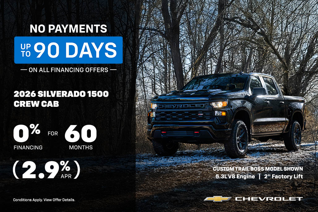 2026 Chevrolet Silverado 1500 | No Payments For 90 Days