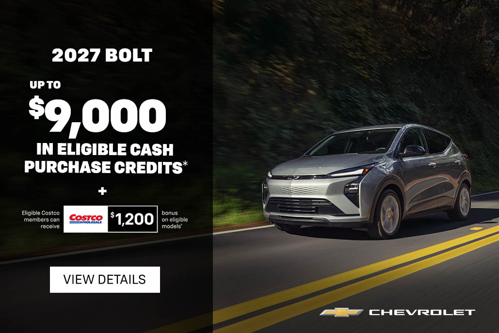 The 2027 Chevrolet Bolt | $9,000 Eligible Cash Credits | Huron Motor Products
